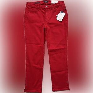 NWT NTDJ Sheri Slim Jeans in Sweet Strawberry Red